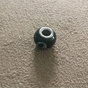 Black and Silver Bead Charm